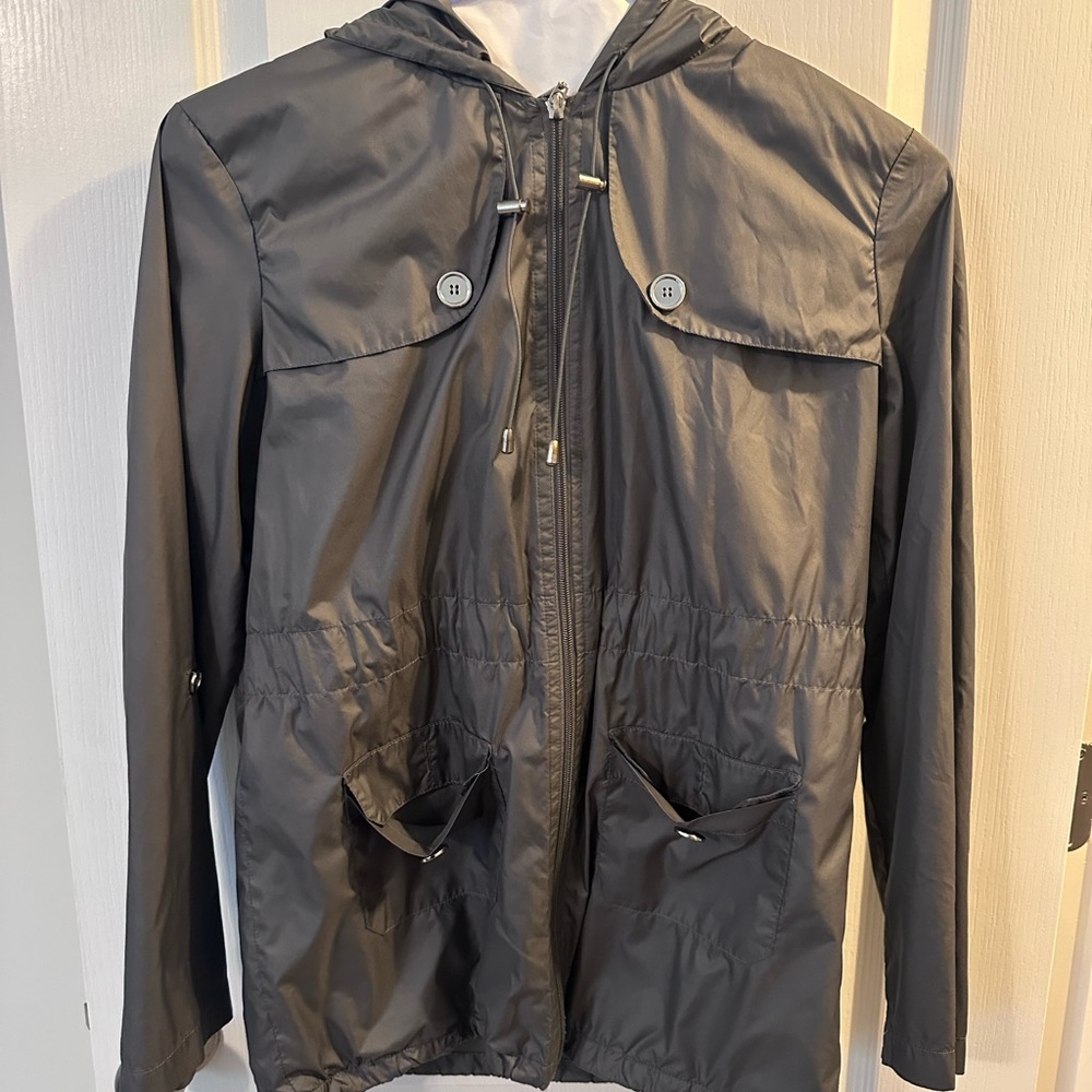 New York & Company Charcoal Raincoat